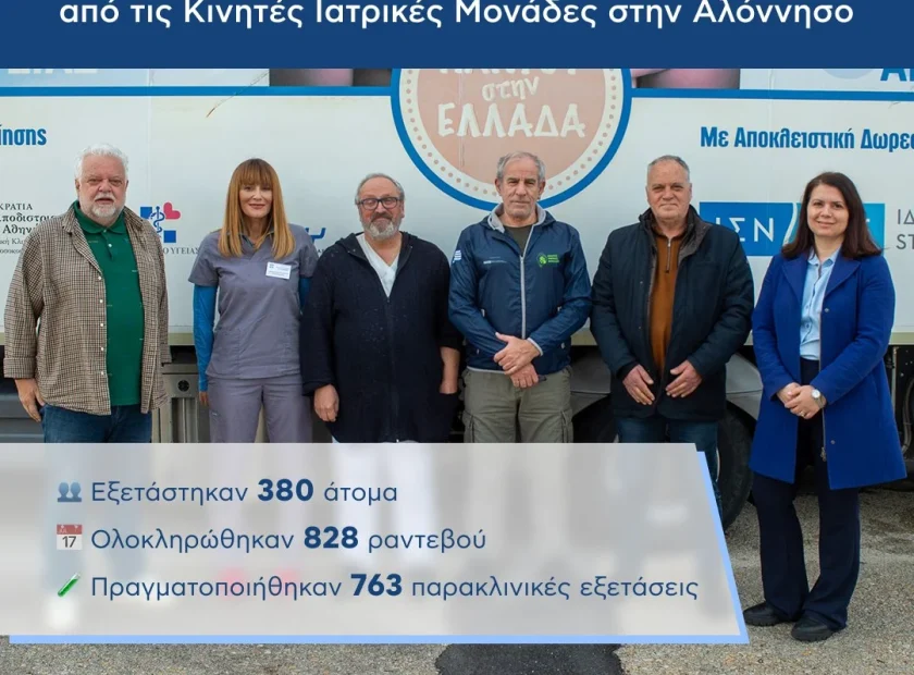 Ολοκλήρωση εξετάσεων από τις Κινητές Ιατρικές Μονάδες στην Αλόννησο