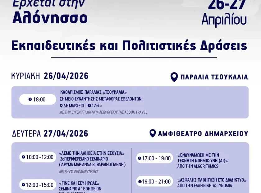 Η AXION HELLAS στην Αλόννησο