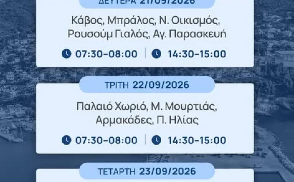 ΑΝΑΚΟΙΝΩΣΗ – ΠΡΟΓΡΑΜΜΑΤΙΣΜΕΝΕΣ ΔΙΑΚΟΠΕΣ ΡΕΥΜΑΤΟΣ