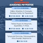 ΑΝΑΚΟΙΝΩΣΗ – ΠΡΟΓΡΑΜΜΑΤΙΣΜΕΝΕΣ ΔΙΑΚΟΠΕΣ ΡΕΥΜΑΤΟΣ